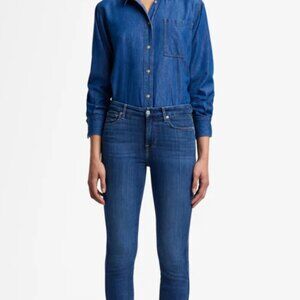 7 For All Mankind Medium Wash Kimmie Straight-Leg Jeans - Size - 27